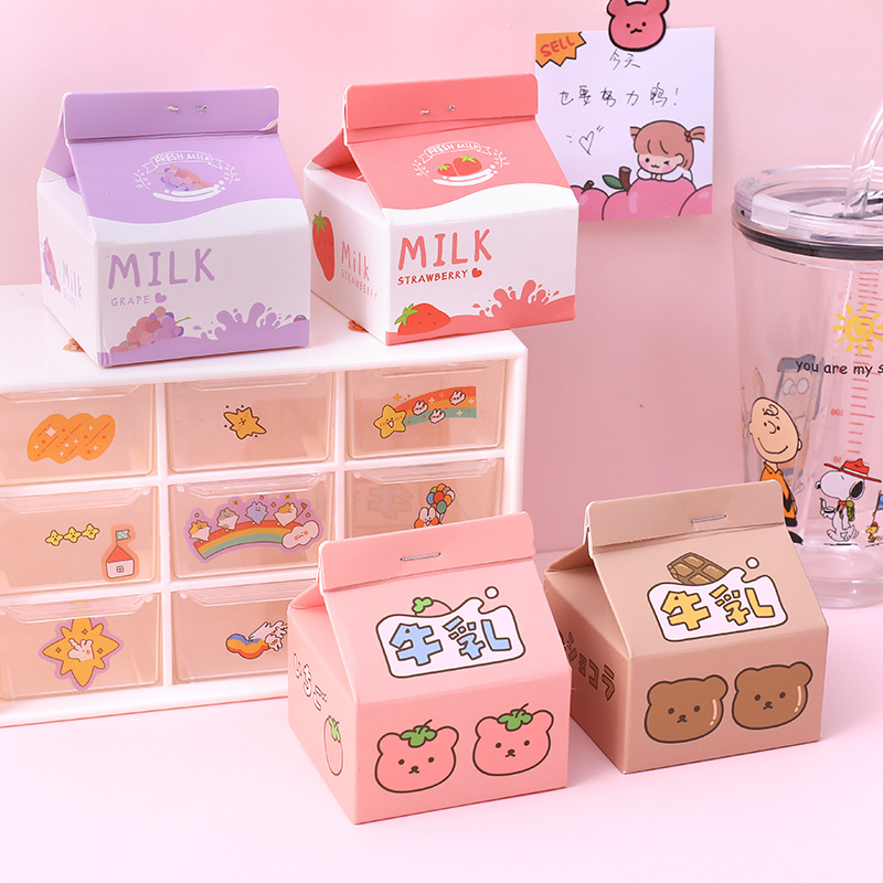 INS kawaii розовый мультяшный красочный Новый дизайн бумажный блокнот для молока