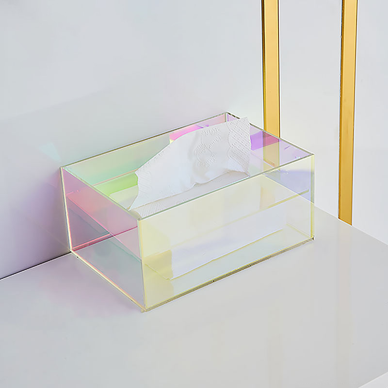 Tissue box custom Nordic colorful transparent color custom luxury acrylic restaurant tissue box