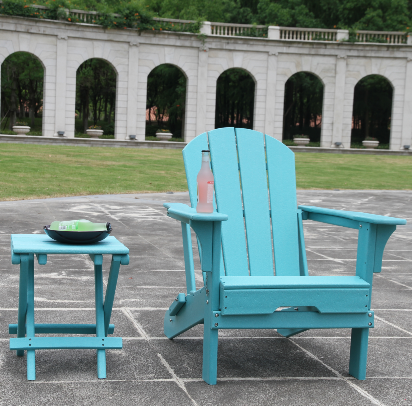 Переработанный складной стул Adirondack, наружные столы, Пластиковый садовый стул для патио, складной
