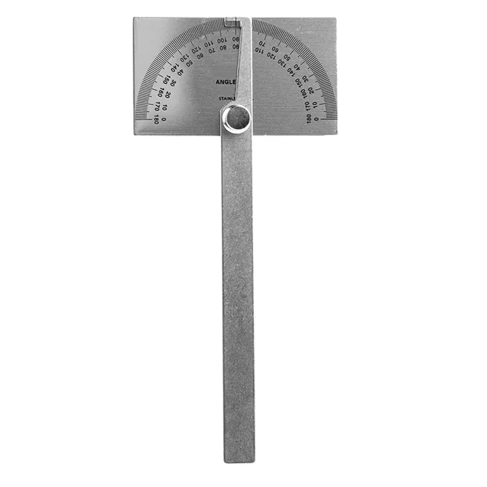 Germany Style Stainless Steel Plate Type 0-180 Degree Angle Protractor Plate Type Angle Ruler