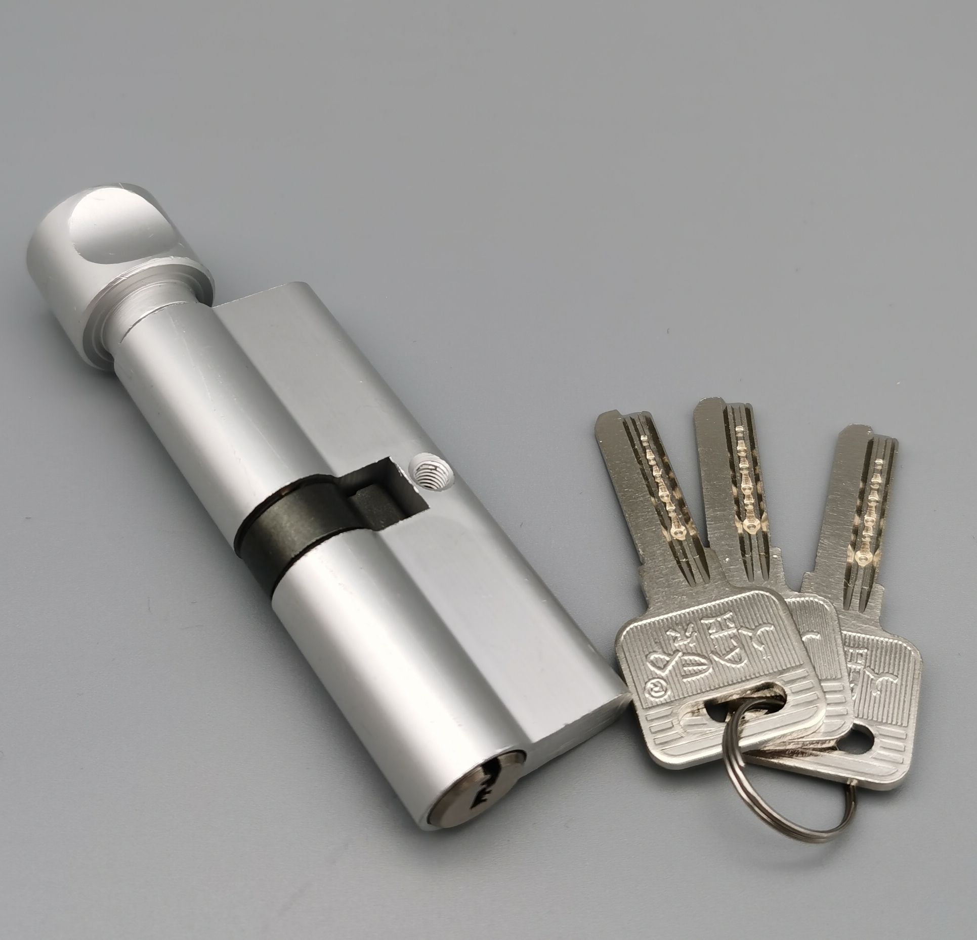 Silver Aluminum Door Lock Cylinder Aluminum Alloy Door Lock