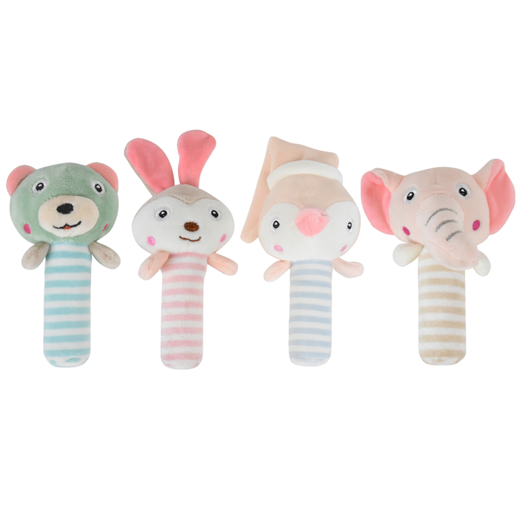 Newborn Baby Plush Rattle Gift Animal Soft Hand Bell Panda Stuffed Baby Rattle Toy For Infant