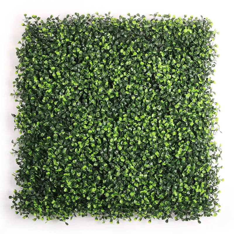 Wholesale PE Assorted Foliage Landscape Wall Boxwood Green Hedge Artificial Grass Wall For Office Decoration