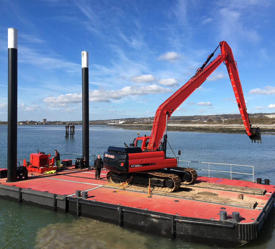 Pontoons Type Ferry Barge Boat floating Platform Modular Containers factory supply