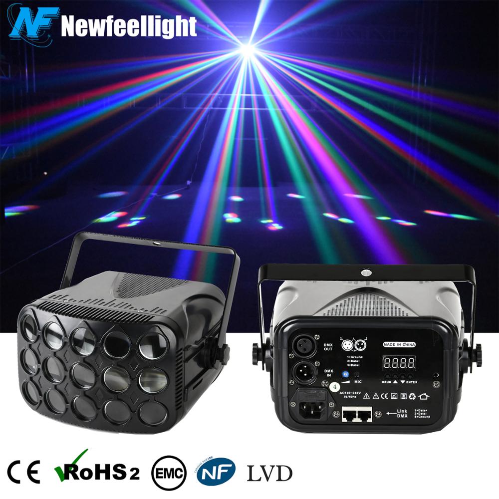 Дешевые 4x10w 8 in1; Смешанные цвета; Бабочка светильники DMX управления звуком DJ клуб бар КТВ семейный Led RGB партия световое шоу
