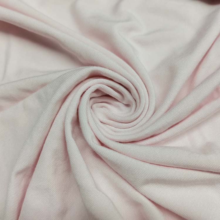 Professional Factory Bamboo Spandex Fabric Pink Stretch Jersey Knit Fabric