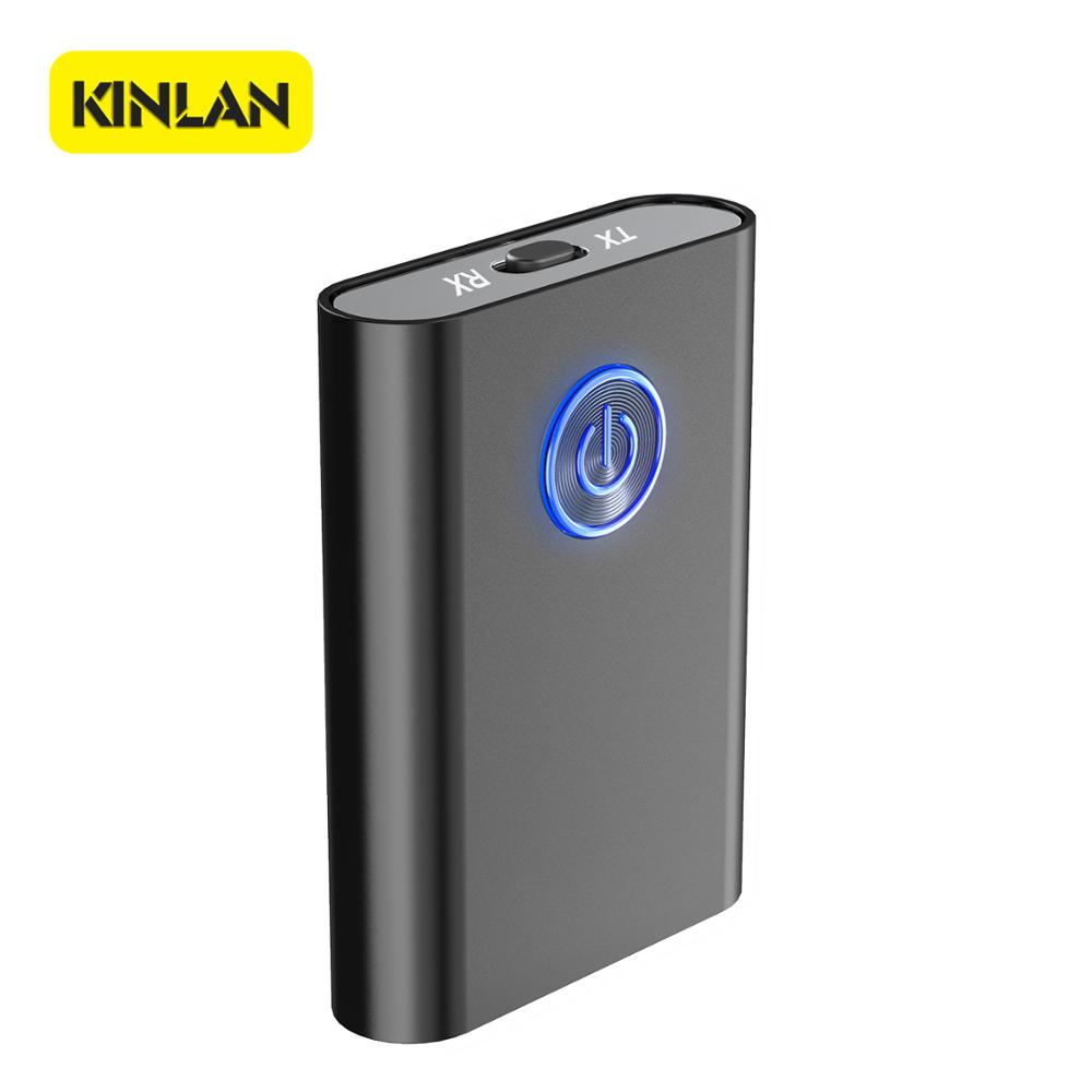 KINLAN Bluetooth адаптер 2-в-1 беспроводной аудио передатчик и приемник устройство, док-станция Qualcomm CSR8670