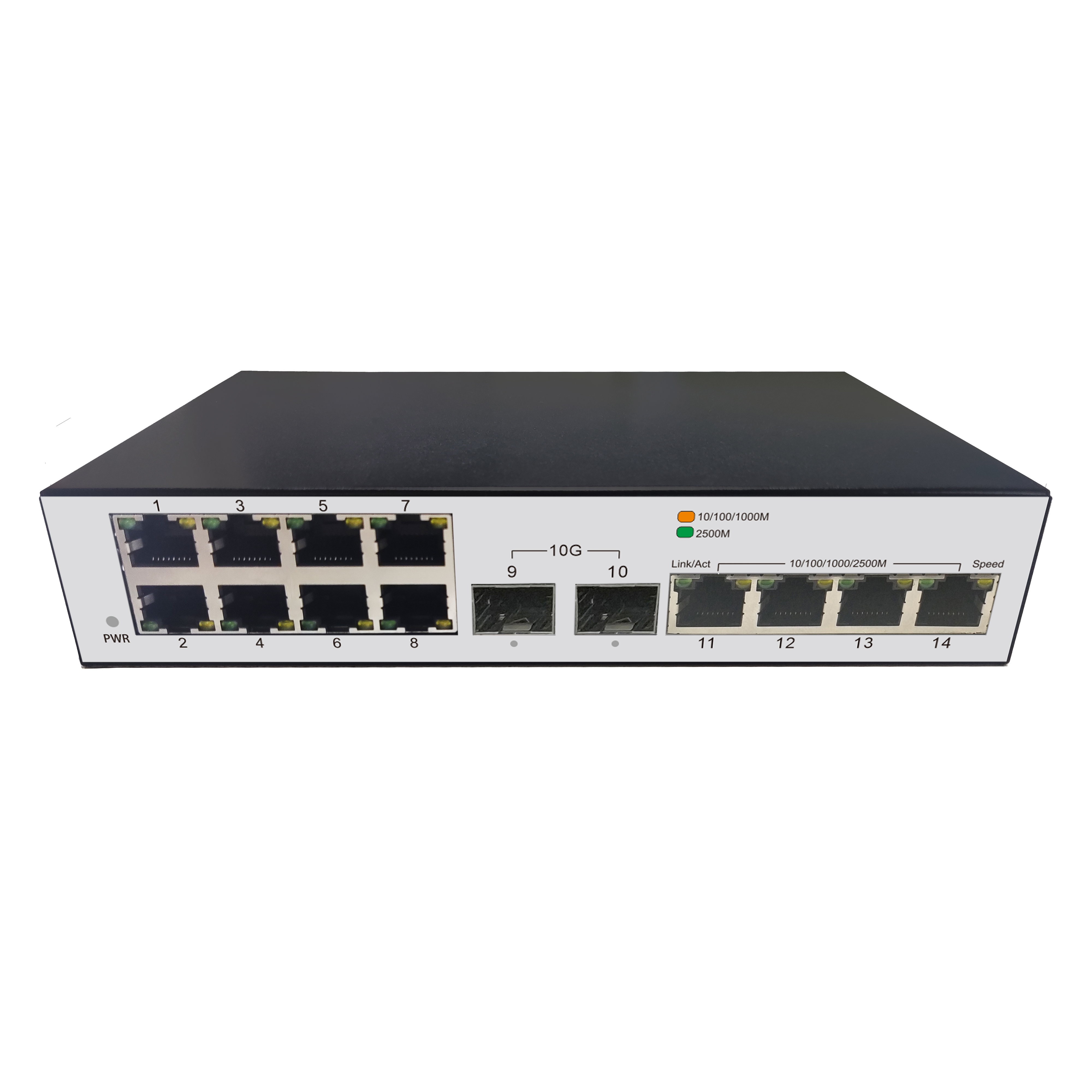 PDnet 8*1G 4*2,5G SFP + 2*10G XGT переключатели непитания по сети Ethernet, шнур переключателя США