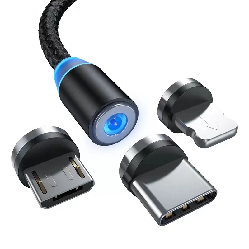 3 в 1 Магнитный адаптер Type-C Micro USB IOS зарядный кабель для Samsung iphone