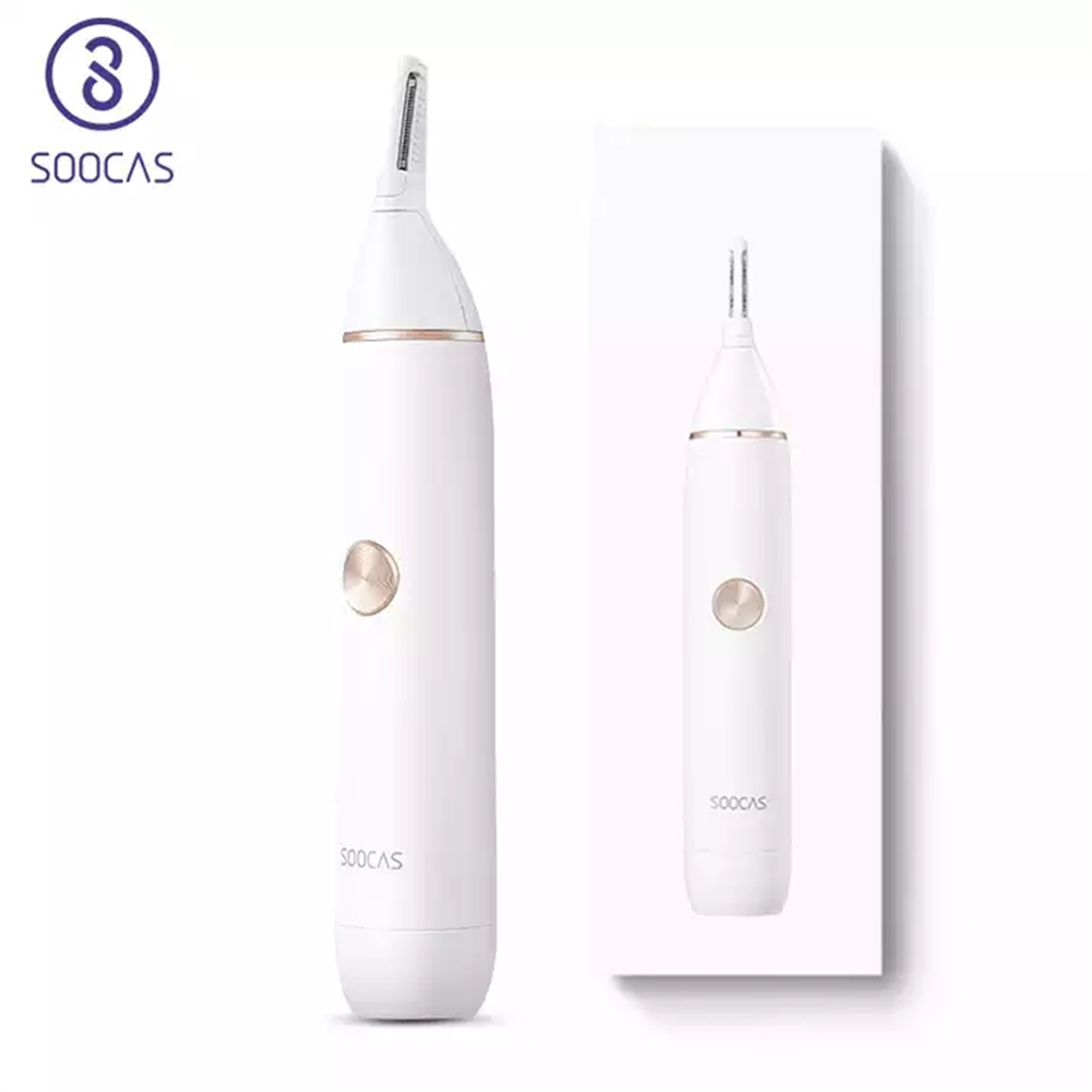 Youpin Soocas N1 2 в 1 IPX5 Водонепроницаемый триммер для волос в носу и бровей с сумкой для хранения волос на лице в носу ушах