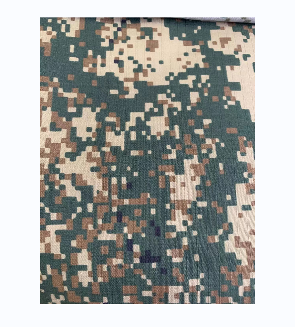 Poly cotton rib-stop twill digital printed fabrics