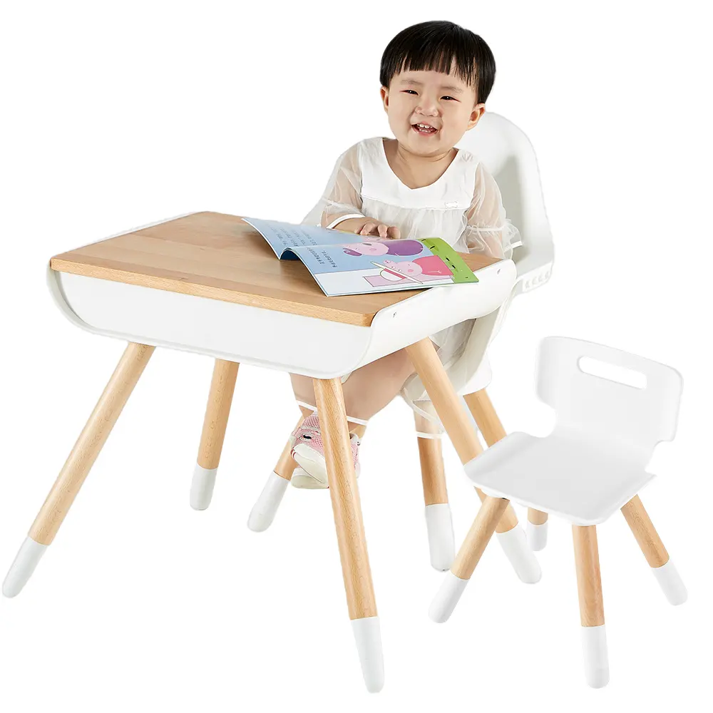 Hight Quality Eco Friendly Baby Solid Wood Study Table And Chair Set