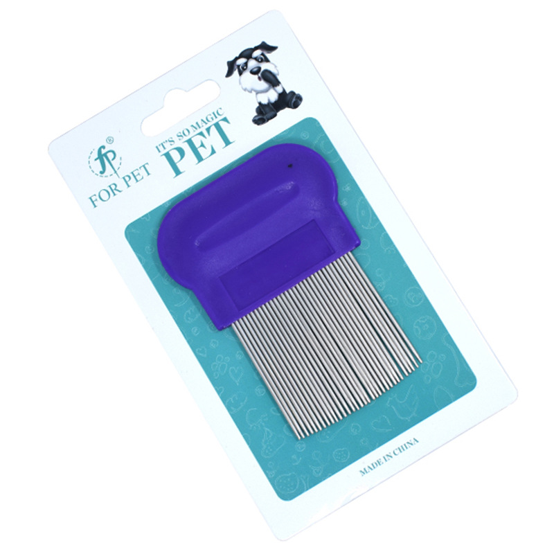 Puppy Pet Tick Comb Premium Stainless Steel For Cleaning Hair Fine-toothed Comb
