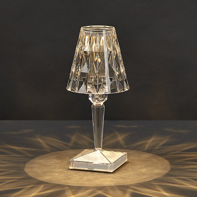 Crystal Table Lamps Hotel Bar Restaurant Charging Led Acrylic Desk Lamp Night Lights Living Room Bedside Read Lamps