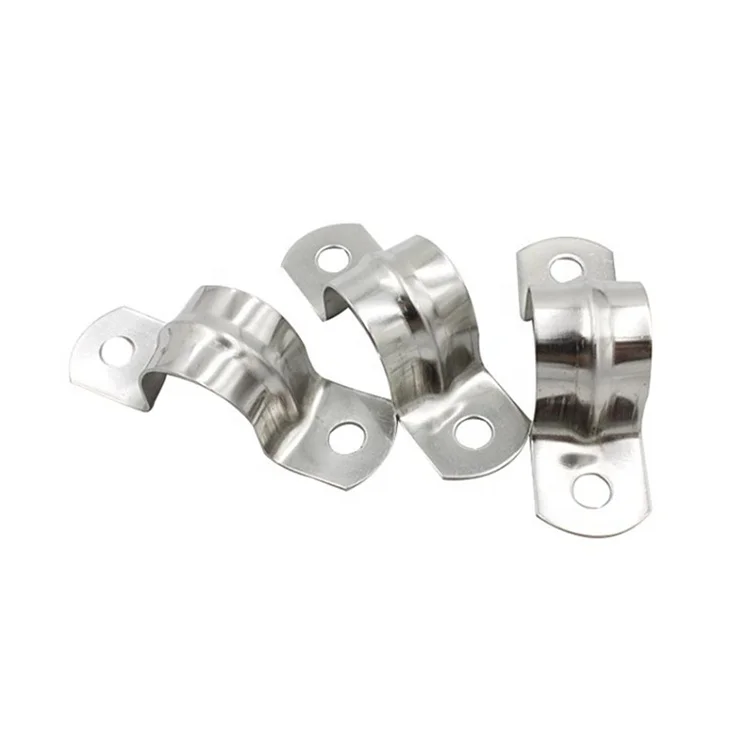 Clamp Range 5mm-200mm Conduit Strap Stainless Steel SS304 U Shaped Type Bracket Saddle Clamps For PVC Tube Steel Pipe