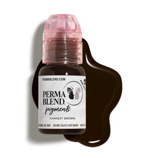 Darkest brown 15 ML Perma blend face lip eyebrow eyeliner make up tattoo ink super mild comfortable natural pigments
