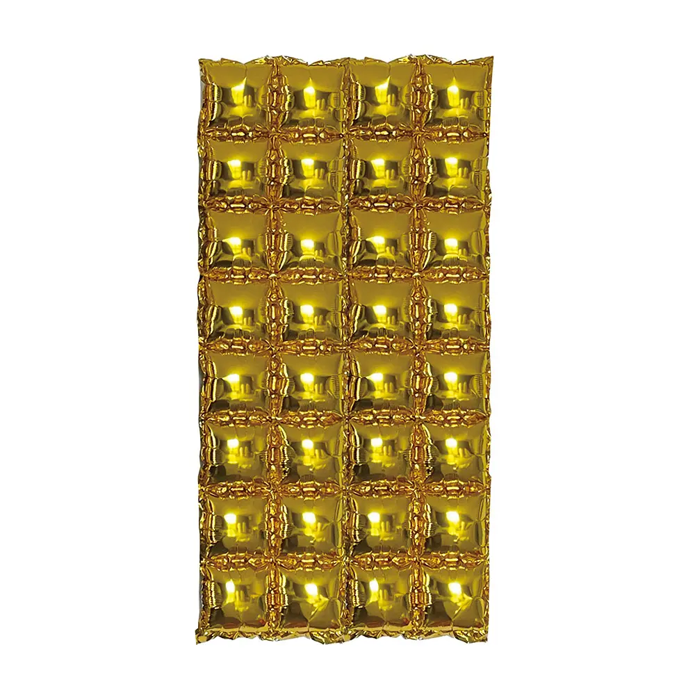 New halloween party supplies background wall birthday decoration Four rows square aluminum foil balloon