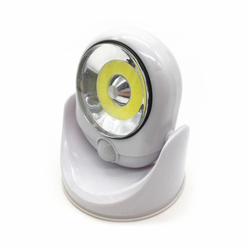 360 Degree With Base 5W Led Motion Sensor Night Light Lamp Battery Powered Induction White Indoor Led Small Night Light