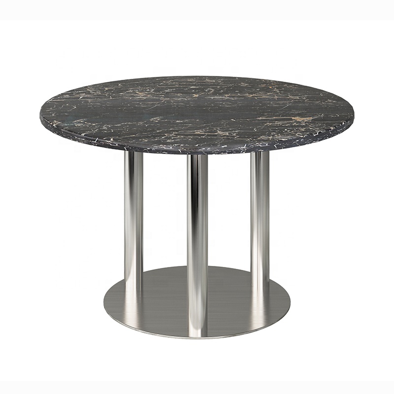 (SP-RT045) Hot Sale Modern restaurant furniture metal leg marble round dining tables Coffee Tables