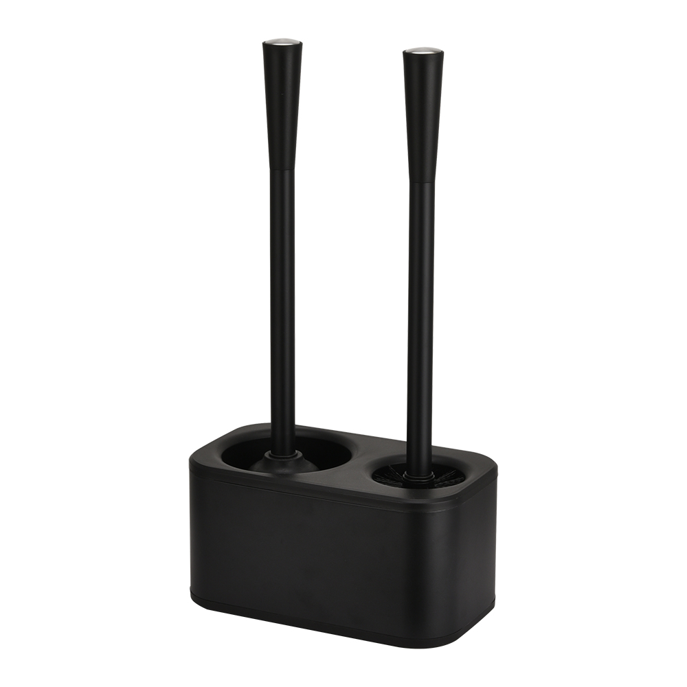 Black stainless steel toilet Brush and Plunger Combo toilet combo cleaner
