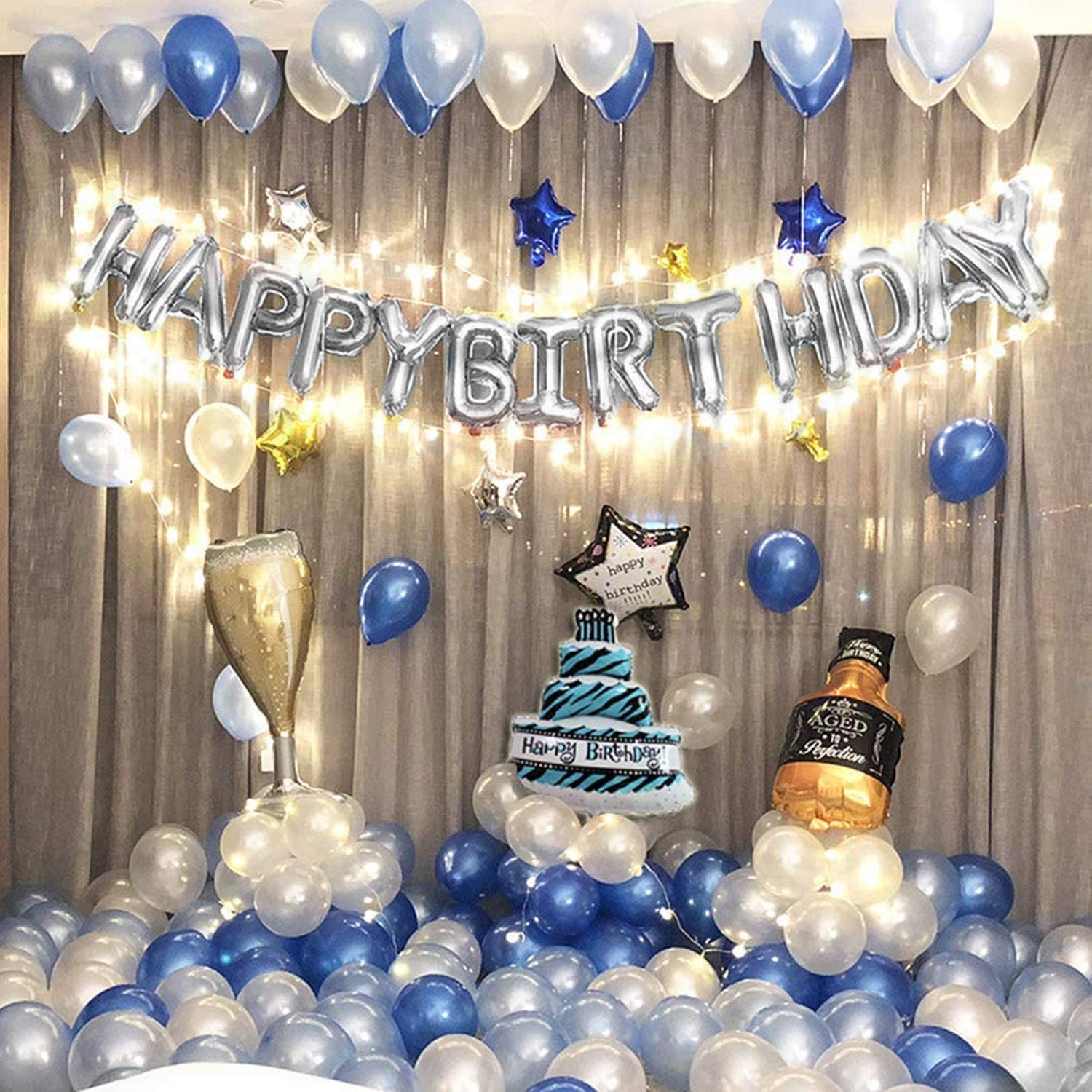 Wholesale Happy Birthday Party Decoration Chrome Confetti Latex Balloon Set Baloon Ballons Set