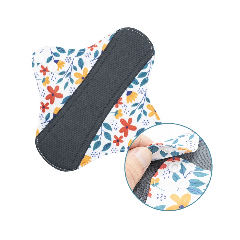 Custom Colorful Breathable Sanitary Pads Super Absorbent Light Incontinence Pads Washable Menstrual Pads Wholesale