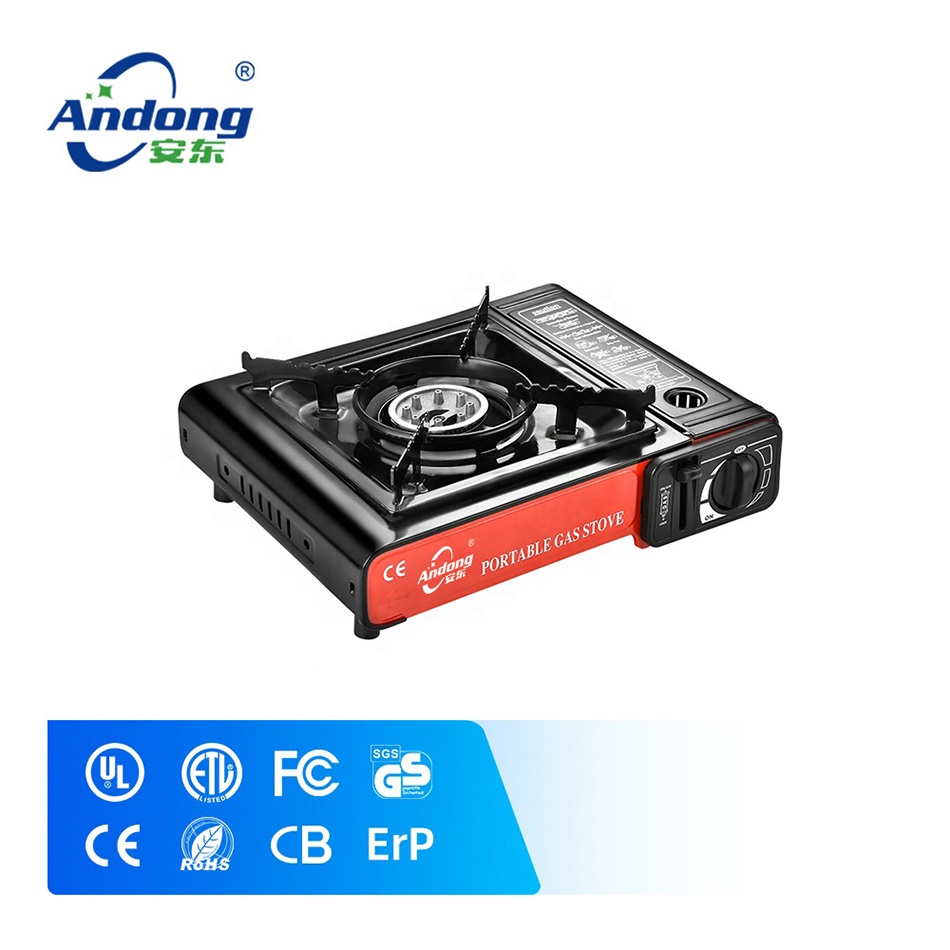 Заводская газовая горелка Andong OEM/ODM, одиночная горелка с синим пламенем, Портативная Бутановая газовая плита