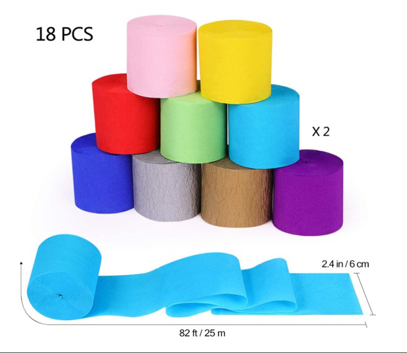 FACTORY WHOLESALE Ruffled Crepe Paper Streamers Crepe Paper Streamers PAPER garland