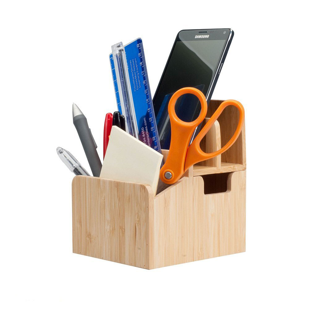 Natural Bamboo Desk Organizer