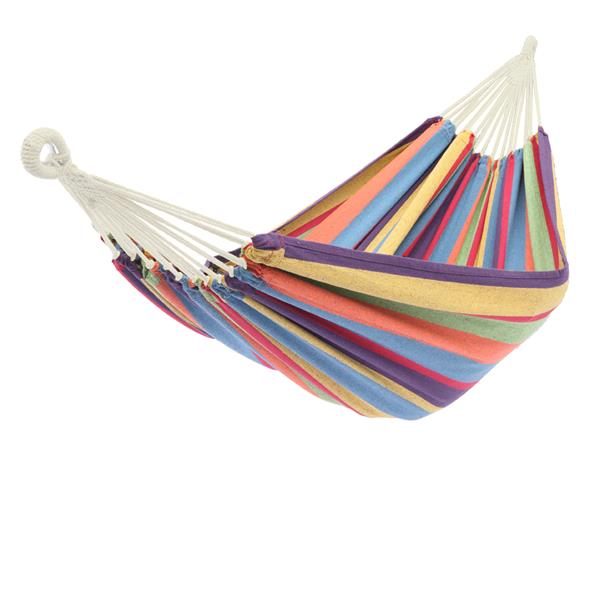 Outdoor supplies polyester-cotton hammock color striped natural rope