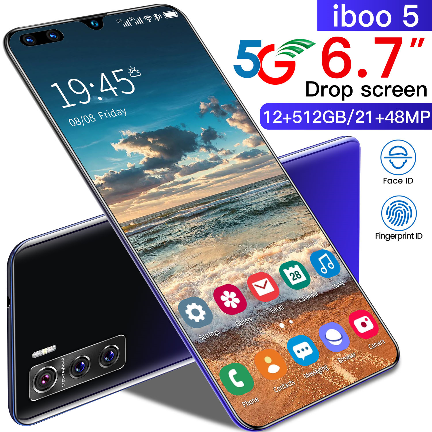 Дешевый мобильный телефон ib005 tecno, 6,7 дюйма, 12 + 512 ГБ, разблокированный, Android 10, 21 + 48 Мп, оригинальный смартфон, 5600 мАч, сотовый телефон с двумя SIM-картами
