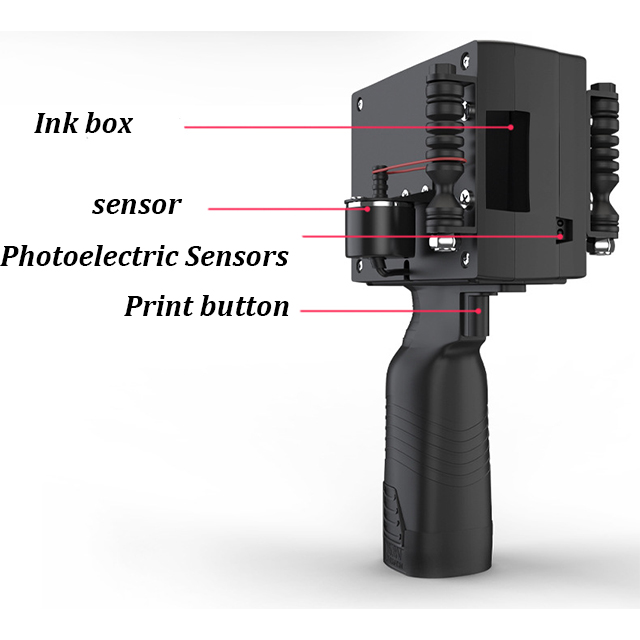 QR Bar code corrugated date printer portable handheld inkjet printer/ LOGO hand printer inkjet