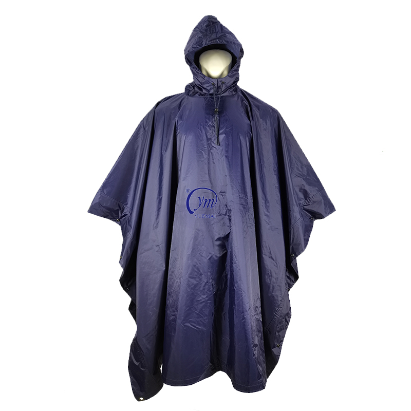 Tactical Black rainproof army poncho waterproof military raincoat
