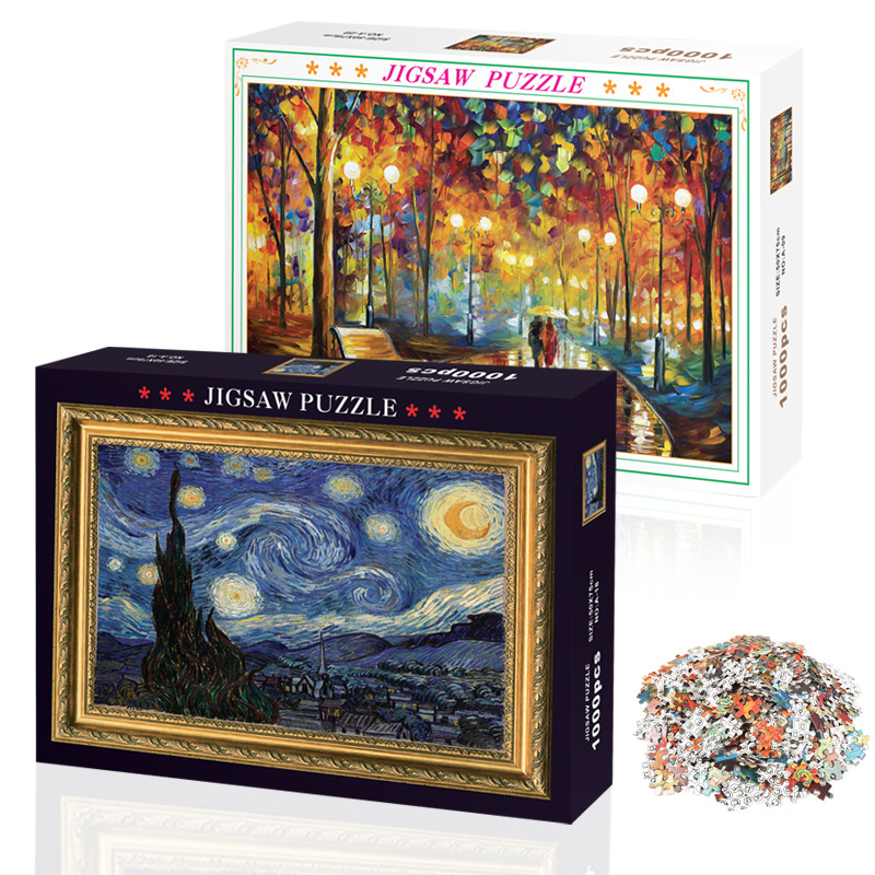 Custom Printed Jigsaw 1000 Pieces Cardboard Puzzle For Kids Adults Family Game