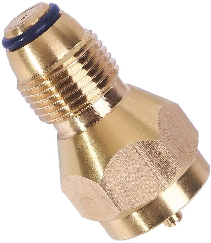 Universal Safest Propane Refill Adapter for Throwaway Disposable Bottle 100% Solid Brass Regulator Valve Accessory for AU 1 L