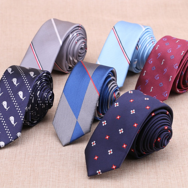 The new 5cm polyester tie narrow tie casual fashion trendy tie