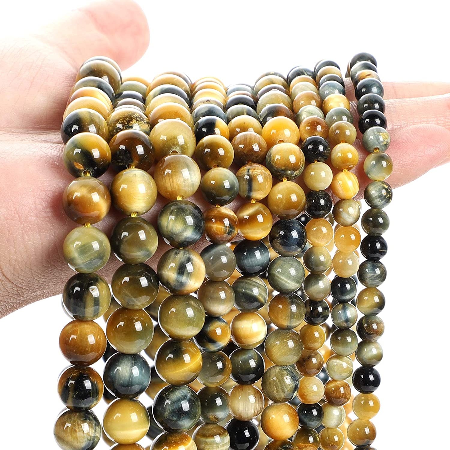 Yiwu Wholesale manufacturer genuine high quality natural 8mm gemstone bead dream tiger eye stone loose bead