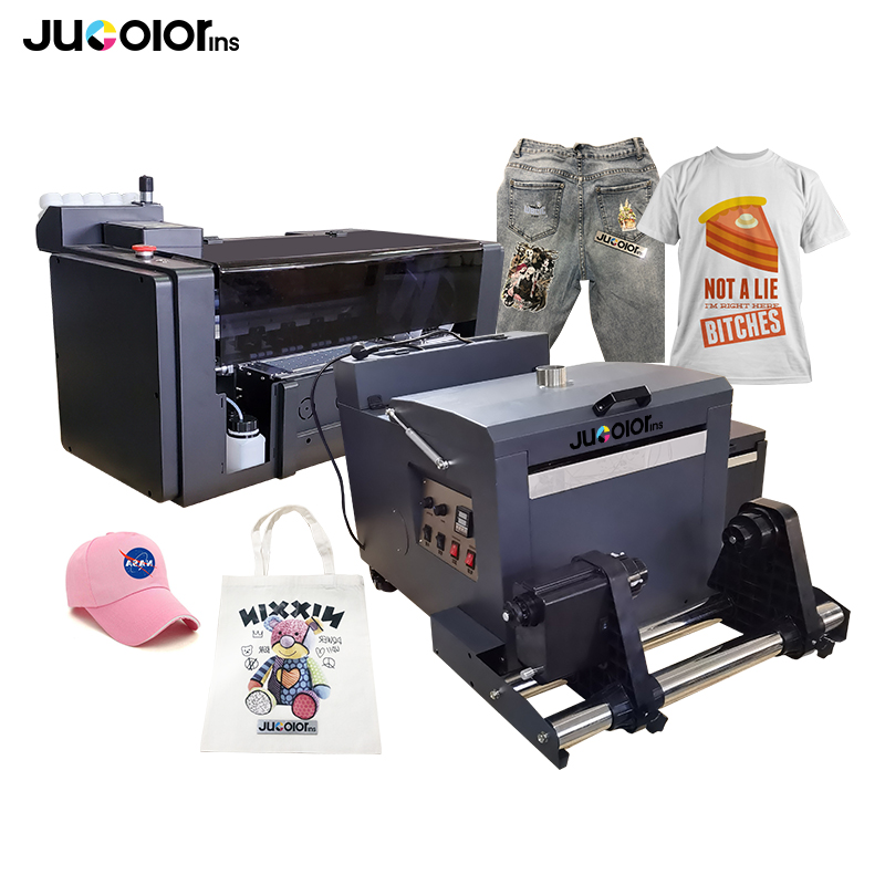 Jucolor Heat Transfer Film 3050 DTF Garments Printer and Holt Melt Powder Shaking Machine Vinyl Digital Printer