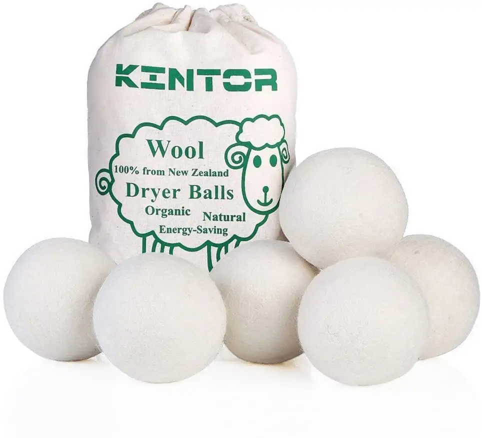 100% New Zealand Wool Organic Fabric Softener XL Chemical Free  6 Pack 7 cm eco-friendly organic wool laundry dryer ball