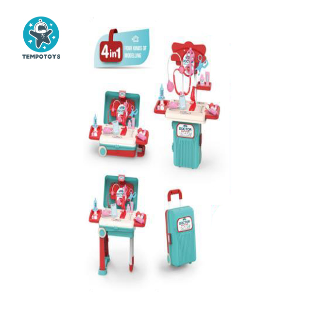 Tempo Toys Kids Toys Doctor Nurse 4 in 1 Doctor Pretend Play Kit Nurse Toys With Accessories Medical Kit Role Kid Doctor