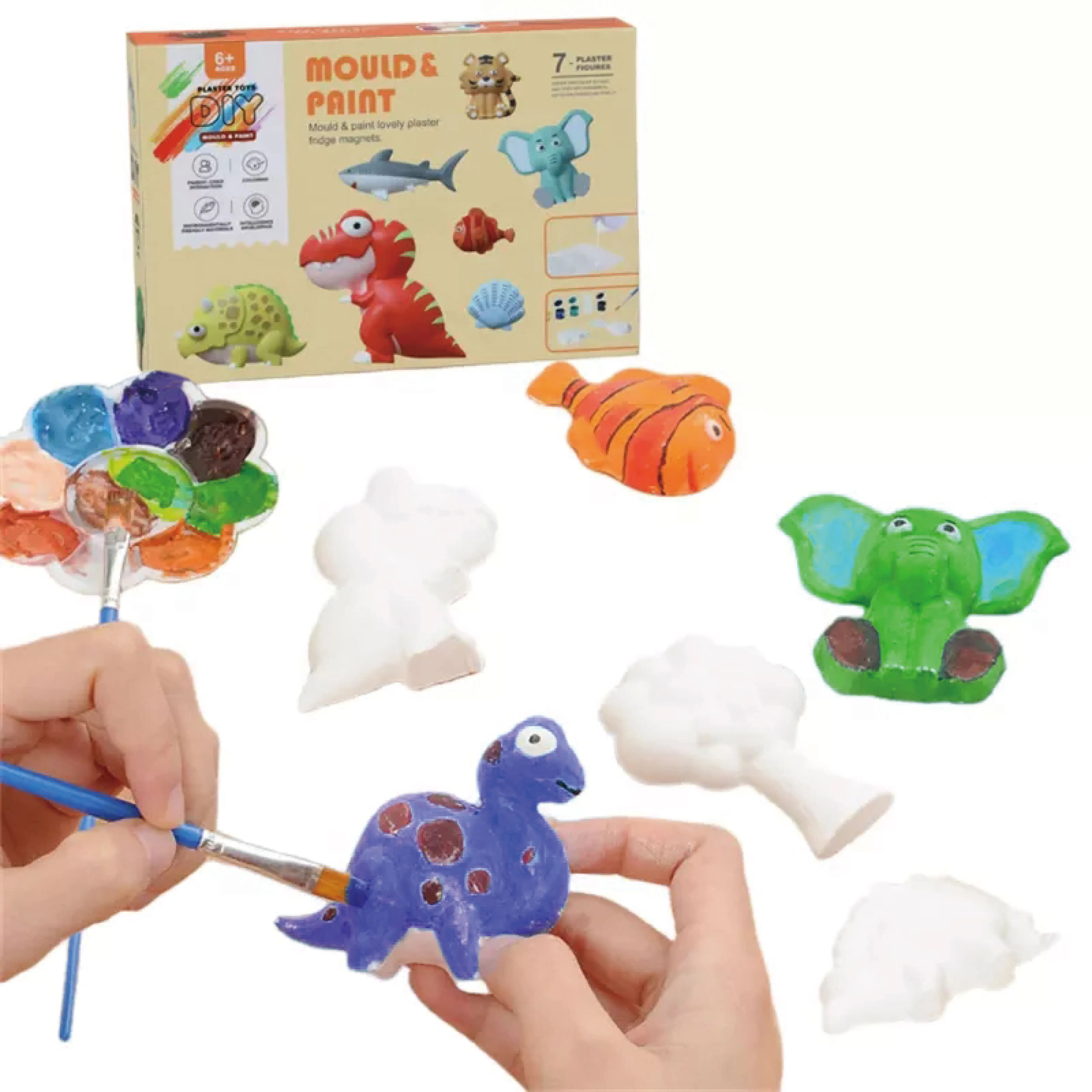 Mould And Paint Kit Diy Paint Arts And Crafts Sculpture Kit Educational Drawing Painting Mould And Paint Set For Kids/