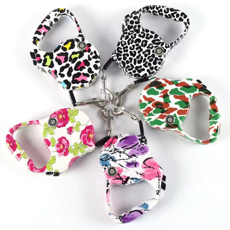 New style wholesale custom print logo pet retractable dog leash for running