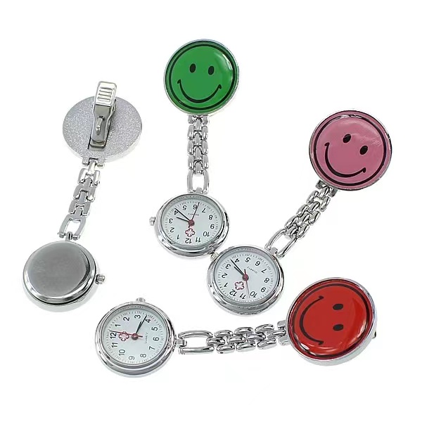 Nurse Pocket Watch Round Dial Clip On Brooch Pendant Hanging Quartz Nurse Watch