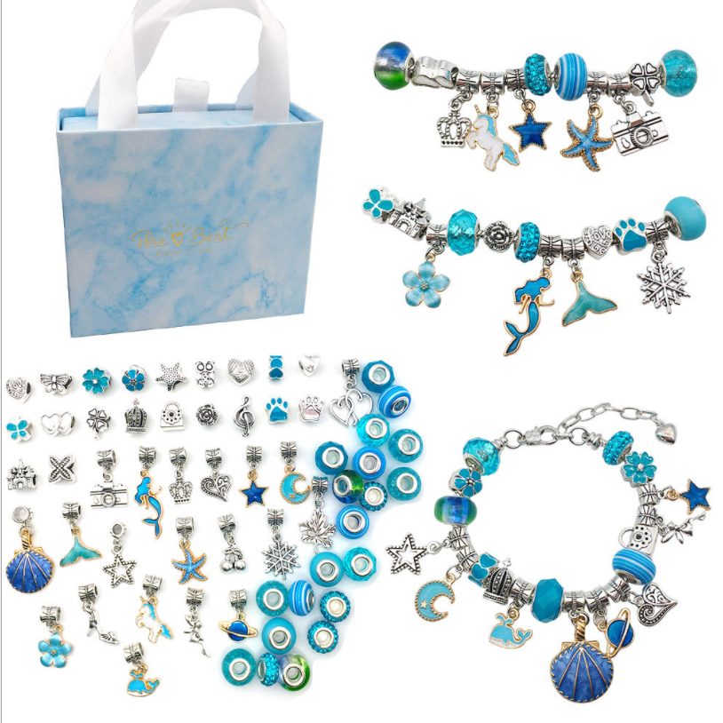 Charm Bracelets Kit party supplies for adults with Bracele jewelry beads DIY Crafts birthday gifts for girl baby giveaway