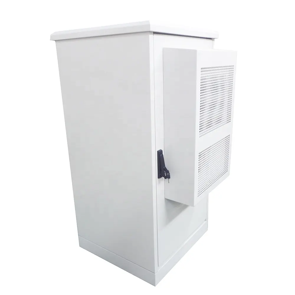 Metal weatherproof IP65 outdoor telecom cabinets with heat exchange outdoor cabinet