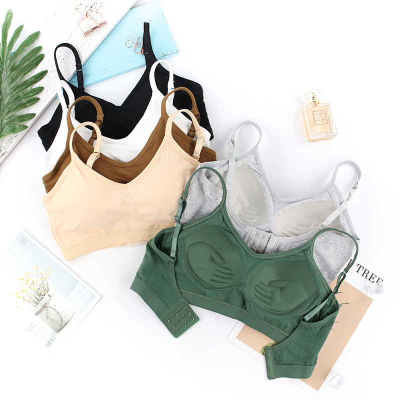 Sleeveless Crop Camisole Tank Tops Sport Bra Seamless Cami Workout Shirts With Built Bra For Women