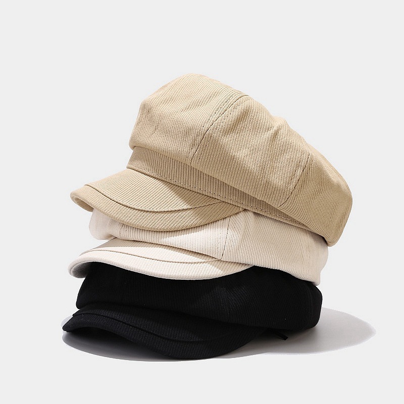 Free shipping wholesale retro octagonal hat simple painter fashion satin beret hat for woman