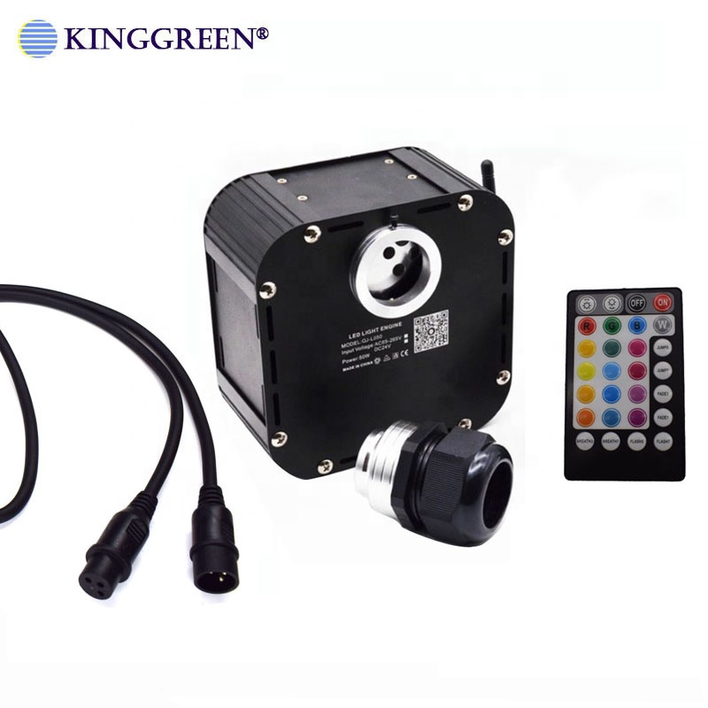 High Quality DMX512 RGB Twinkle 50W LED illuminator Fiber Optic LED Light Engine For Ceiling Star Decoration