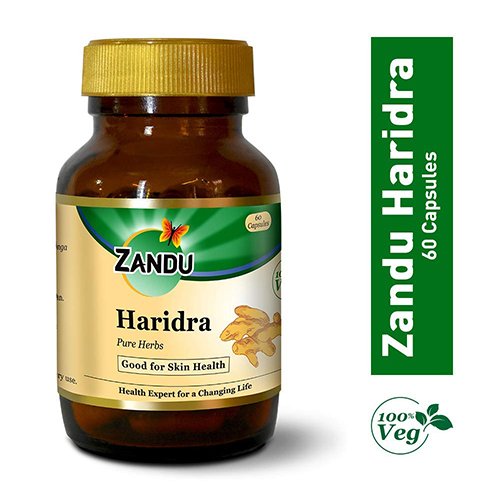 India herbal product Zandu Haridra Capsule - Haridra tablets - Herbal medicines - Ayurvedic medicines