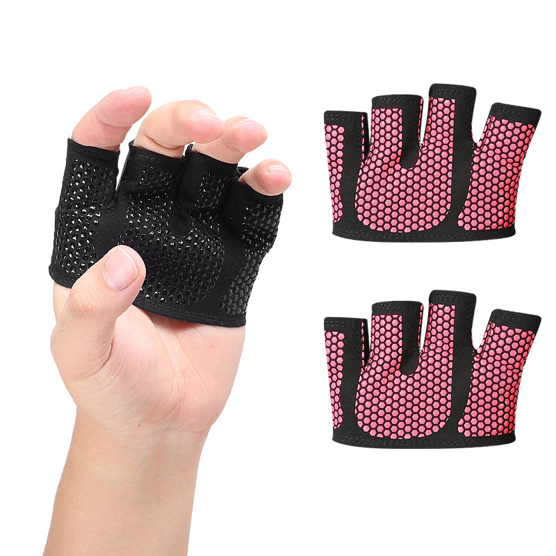 Half Finger Gym Workout Gloves - Lightweight Skin Friendly Gel Pad Shock-Absorbing Anti-Slip Breathable Gym Gloves Easy Workout